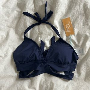 adorable navy bikini top (with tags!!)